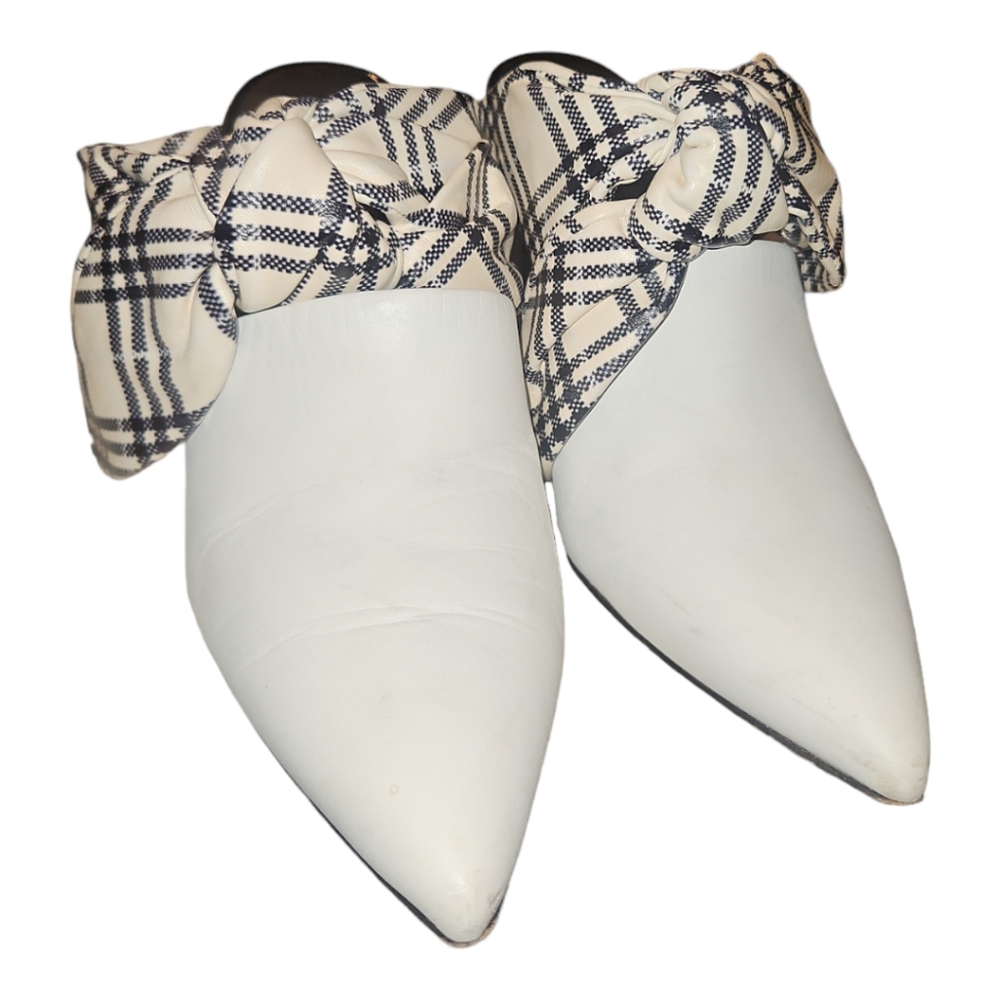 SELF-PORTRAIT | Lily Motor Bow Mules in White Leather ~ Size EU 37.5 / U… - Picture 4 of 8